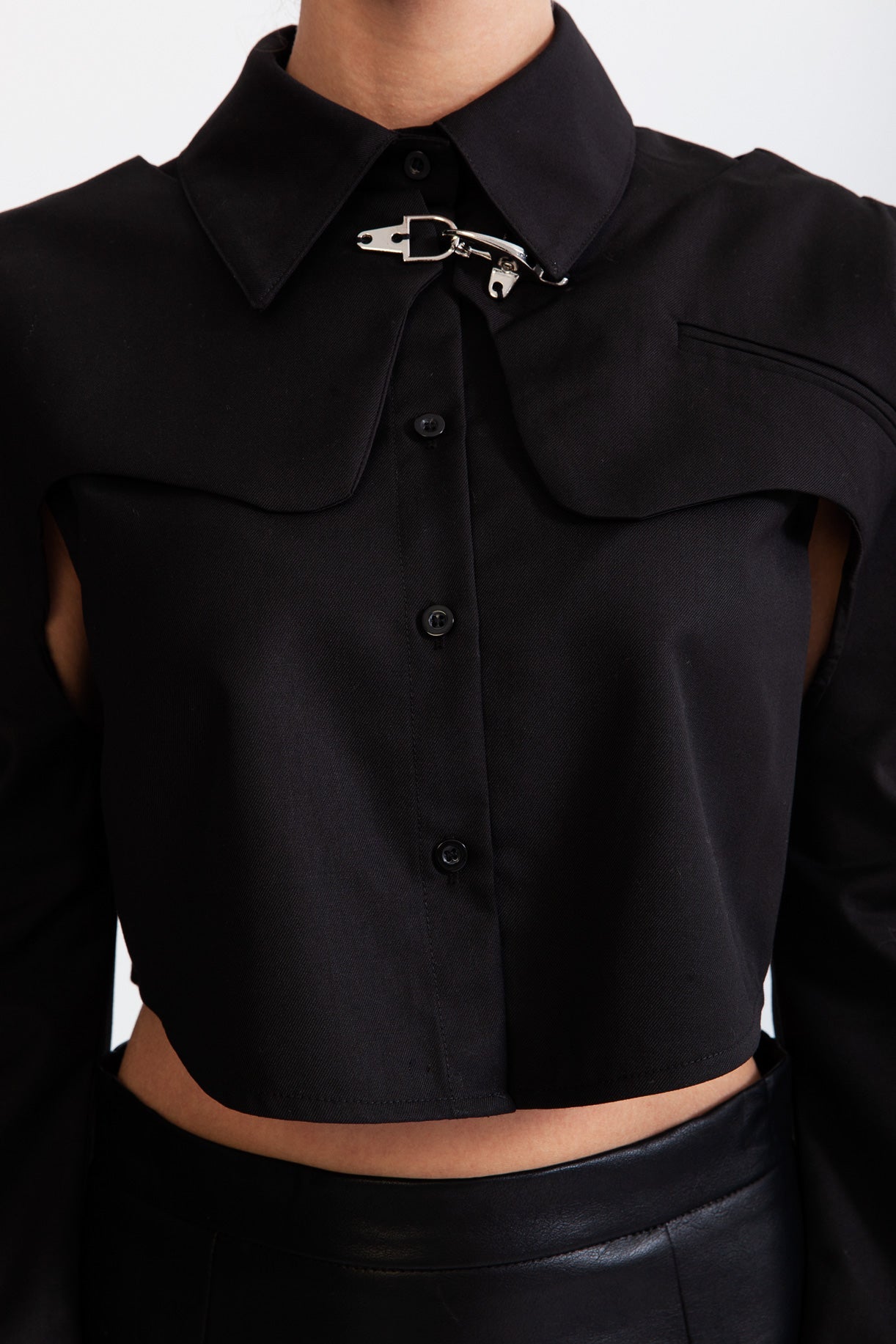 Long Sleeve Butterfly Shirt - Black