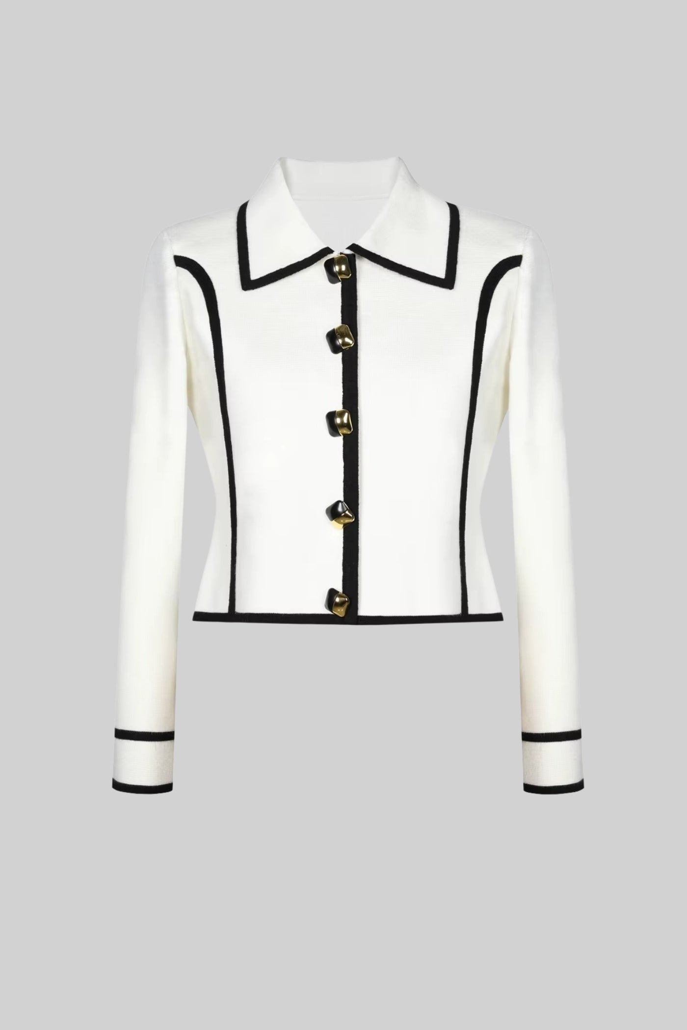 Tailored Ensemble With Contrasting Trim - White