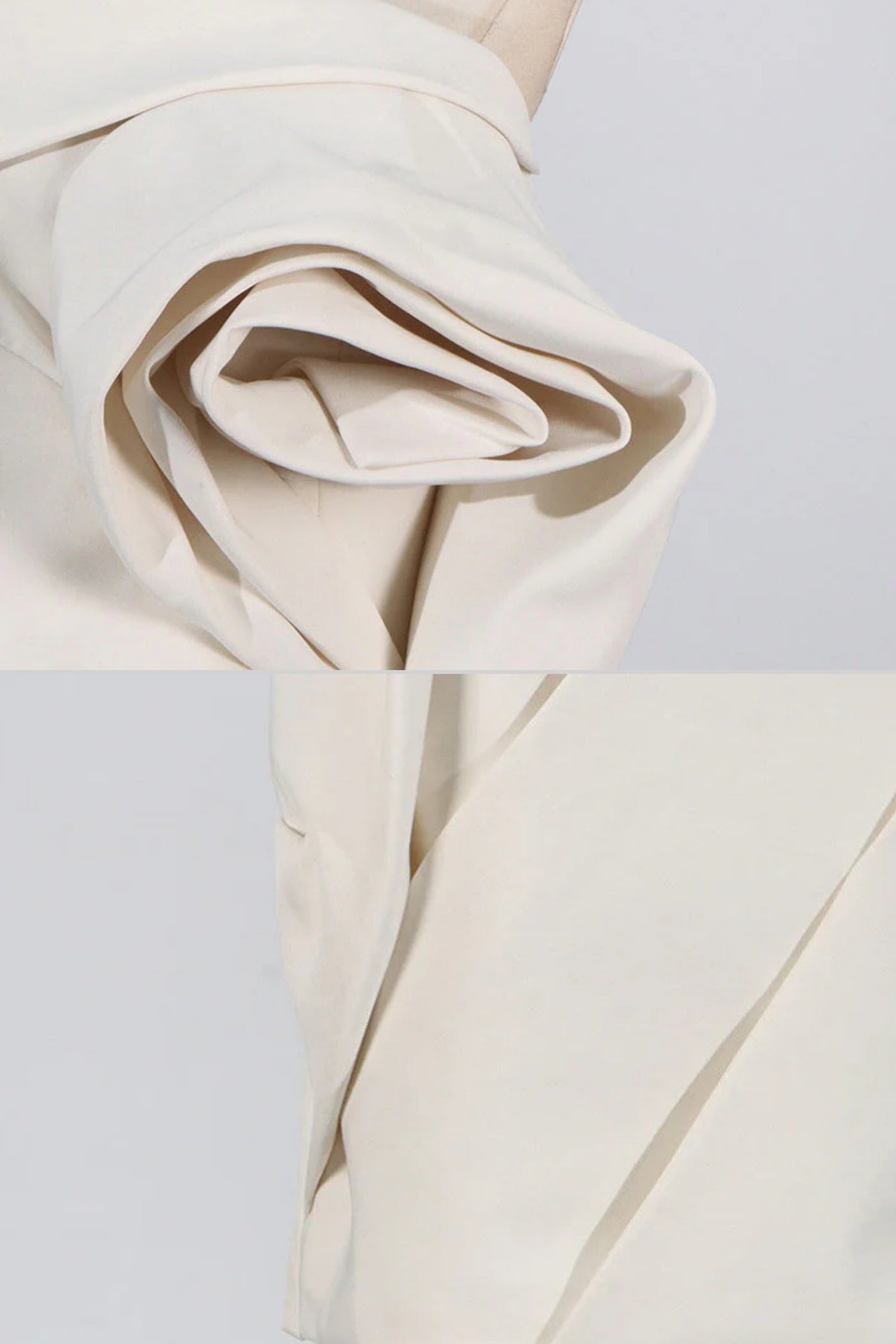 Fitted Mini Dress With Intricate Folds And Swirls - Beige