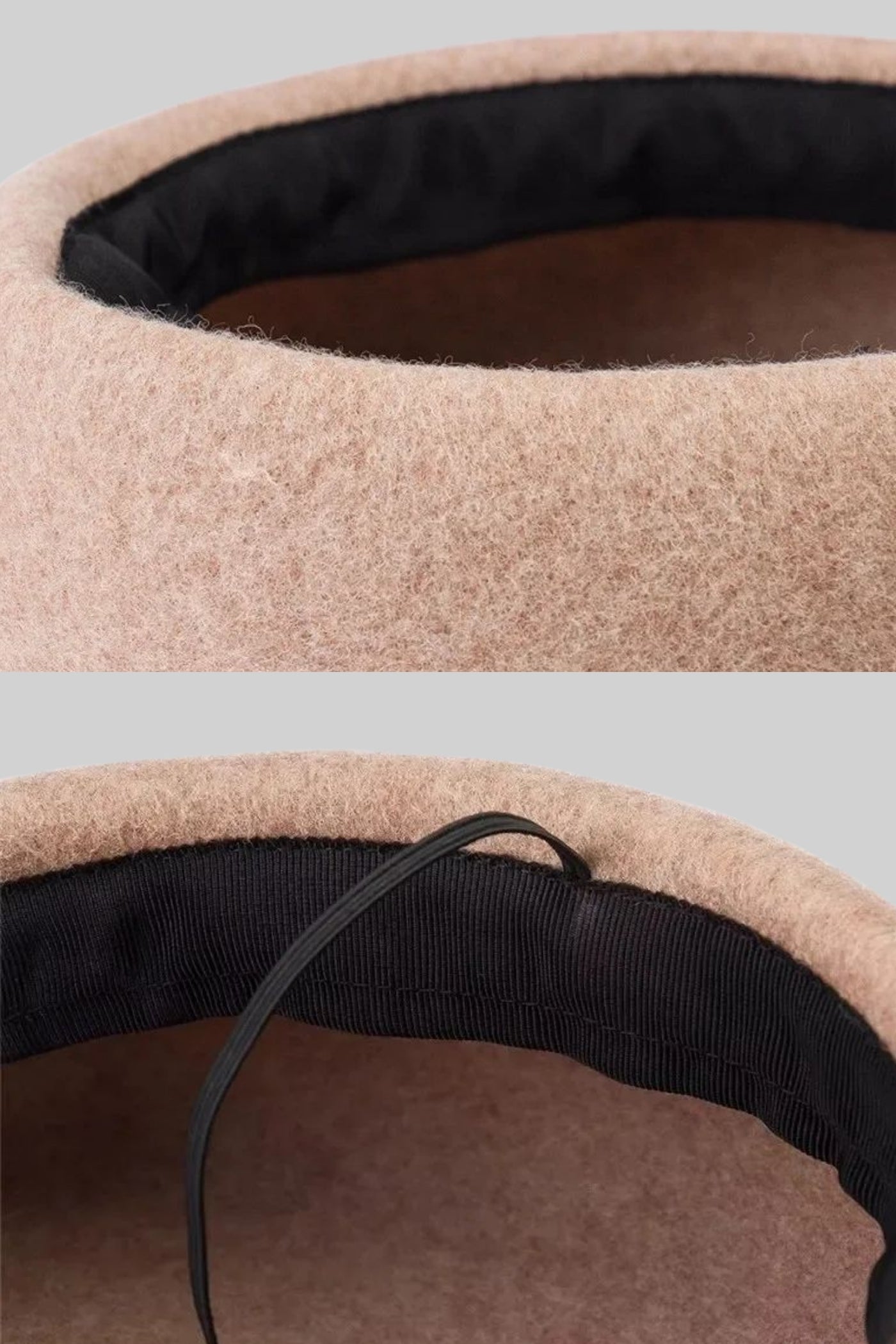 Wool Felt Structured Beret – Ivoire